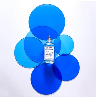 Klein-Albastru albastru deschis transparent amestecarea Rotund acrilice recuzită Fotografie cosmetice parfumuri Gradient de Culoare Cascadă medii