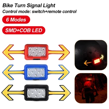 LED Lampa de Casca 6 Moduri de Ușor Reîncărcabilă Noapte de Echitatie Indicatoare de Direcție fără Fir Control de la Distanță cu Bicicleta Accesorii