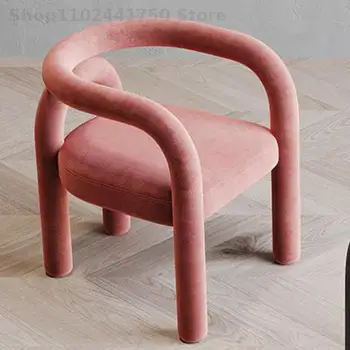 Lumina de lux spate machiaj unghii scaun simplu de agrement dormitor acasă Nordic designer singur scaun de luat masa