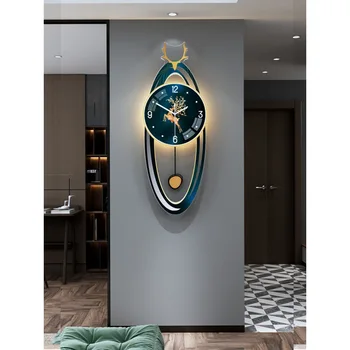Lumină Moderne De Lux Ceas Ceas De Perete Camera De Zi Creative Simple Casa De Moda Atmosferă De Perete Ceas De Perete Lampa Decor Acasă