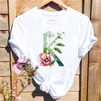 Maneca scurta Femei Desene animate Scrisoare de Design T-shirt pentru Femei Dulce Moda Casual T-shirt de Top de Vară Imprimate T-shirt Alb.