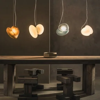 Minimalist Modern, restaurant creativ pietruite art candelabru de sticlă Nordic dormitor noptieră hotel B&B dormitor candelabru