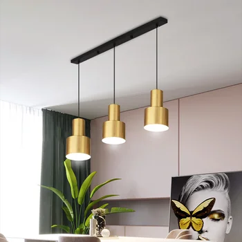 Modern de aur 3 cap sala de mese bar candelabru creative minimalist living coridor corpuri de iluminat