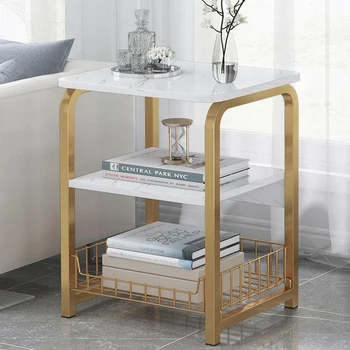 Modern De Aur Noptiere Lux Minimalist Unic Dormitor Noptieră Nordic Marmură Armarios De Dormitorio Mobilier Acasă