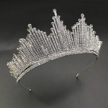 MYFEIVO Coroana de Mireasă Elegant Bentita articole pentru acoperirea capului Stras Prințesă Ziua de Mireasa Frizură Accesorii de Par XXY0426