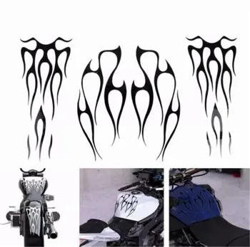 Negru Motorcylcle Flacără autocolant forTank & Fender Decalcomanii de Vinil