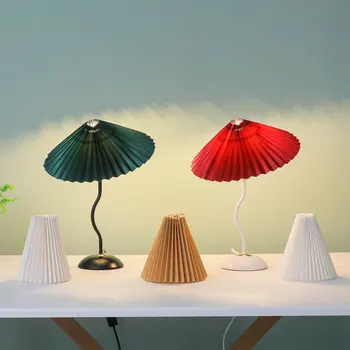 Nordic Homestay în formă de Umbrelă-Cutat de Masă Lampă de Control de la Distanță Lumina Decorare Birou Lampă de Noptieră Populare Uri Lumina de Noapte