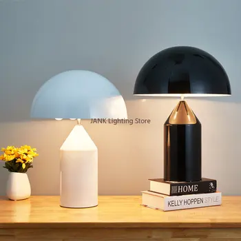 Nordic Italia Atollo Masă Lampa pentru Noptiera Dormitor Model de Designer de Lux Cameră Metal Ciuperci Clasic birou de lumina Decor