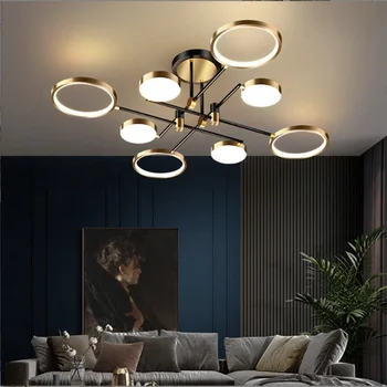 Nordic Lux Lumina LED Smart Candelabru Creative Vila Living Decoratiuni Interioare Lampă de Tavan Dormitor, Sala de Mese, Lămpi