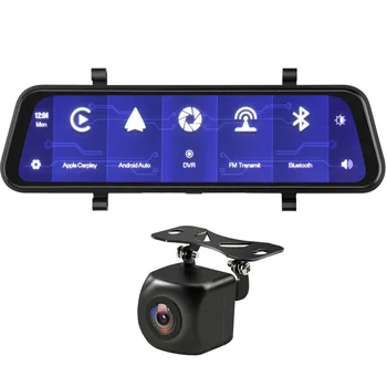 Oglinda Dash Cam Compatibil cu Apple Carplay și Android Auto,9.66