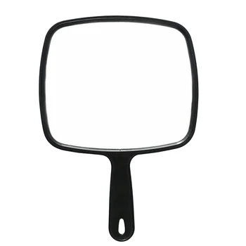 Oglinda Portabile De Mână Machiaj Mâner Salon Mare Portable Black Vanity Loc De Coafură Frizerie Călătorie Cu Zbaturi Saloane De Coafura