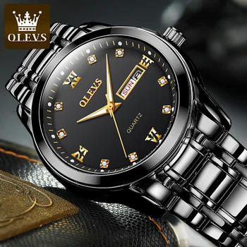 OLEVS Bărbați Ceas de Moda de Top de Brand de Lux Cuarț Ceasuri de mana rezistent la apa Curea din Otel Inoxidabil de Afaceri Data Mens Ceasuri Ceas