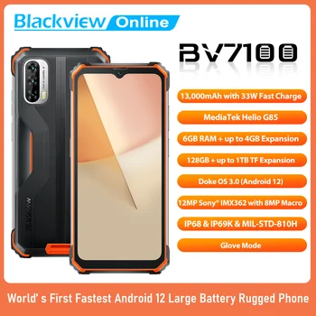 Original Blackview BV7100 Telefon Robust 6GB, 128GB 13000mAh Andriod 12 Octa Core Telefon Mobil 6.58