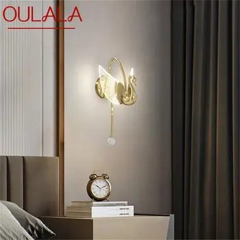 OULALA Nordic Swan Lămpi de Perete de Lumină Moderne Creative Decorative pentru Casa Hotel Coridor Dormitor