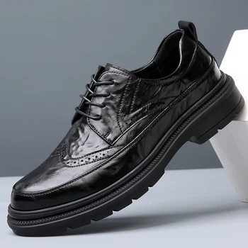 Oxford Piele naturala Pantofi Barbati Formale Rochie Neagra Pantofi Barbati Petrecere de Moda Pantofi pentru Bărbați 2023 Zapatos De Vestir De Los Hombres