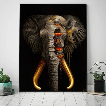 Panza Pictura Modernă Animal Postere si Printuri Abstracte Religioase Elefant Poze de Perete pentru Camera de zi Cuadros Decor Acasă