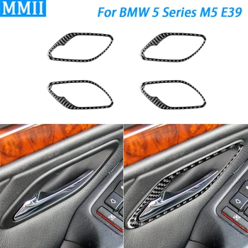 Pentru BMW Seria 5 M5 E39 1998-2003 Fibra de Carbon Mânerului Interior al Portierei Panoul de Acoperire Tapiterie Interior Auto Accesorii Decor Autocolant