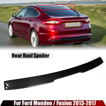 Pentru Ford Mondeo / Fusion 2013-2017 / Negru Aspect Fibra De Carbon Spoiler Acoperiș Spate Aripa Portbagaj Buza Portbagajului Capacul De Styling Auto