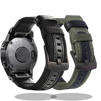 Pentru Garmin Enduro/Enduro 2 Ceas Inteligent Brățară 26mm Nylon Piele Rapid EasyFit Watchband Pentru Garmin Coborâre MK1 MK2 MK2i Curea