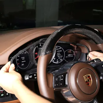 Pentru Porsche Cayenne 2018-2023 Real Fibra de Carbon Mașină de bord Viteza de Afișare Acoperire Cadru Trim autocolant accesorii auto