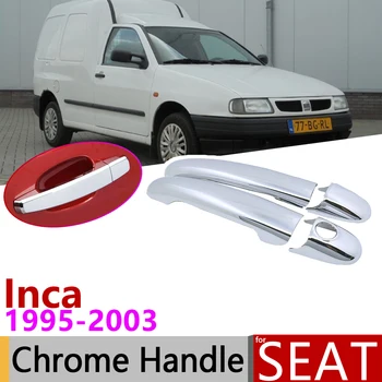pentru Seat Inca 1995~2003 Chrome Seat Inca Mânerul Ușii de Acoperire Accesorii Auto Autocolante Trim Set 1996 1997 1998 1999 2000 2001 2002