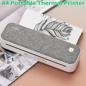 PeriPage Hârtie A4 Imprimanta Direct Termica de Transfer Wirless Printer Mobil 210mm Mini Mobile Photo Printer USB BTConnection