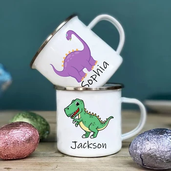 Personalizat Dinozaur cu Numele Ceașcă de Cafea Personalizate Copii Cupa Ziua Favoruri de Partid pentru Copii, Copii, Crăciun, Ziua Îndrăgostiților Cadou
