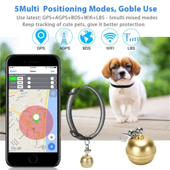 Pet Tracker GPS Guler Câine Pisică Finder GSM Anti-a Pierdut Localizare LED Smart de Urmărire Câine Pisică Anti-a pierdut Aparatul de Companie Inteligent Bell