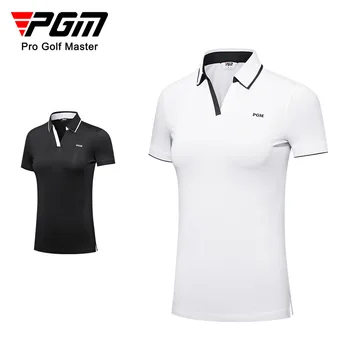 PGM de Golf pentru Femei Maneci Scurte T Shirt Sporturi de Vara Tricou Tiv Fantă V-gât Design de Golf, Îmbrăcăminte pentru Femei YF553