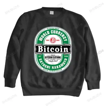 Picătură Navă Bărbați Interesant Bitcoin hoody Barbati Geek Bere hoodie mâneci lungi Designer de Brand casual, tricoul Mari și Înalte Dimensiune