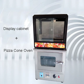 pizza con cuptor mașină cu pizza con tavi rotative cuptor de pizza complet închise cuptor de pizza vitrina + Pizza con cuptor