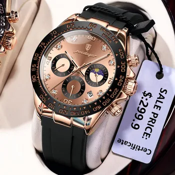 POEDAGAR Top Brand de Lux Bărbați Ceas de mână rezistent la apă Luminos Cronograf Data Bărbați Ceas de Înaltă Calitate Ceasuri Cuarț Ceas