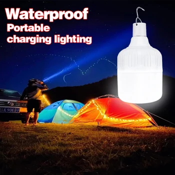Portabil Cort Baterie Lampă Felinar GRĂTAR Camping în aer liber de Lumină Bec USB LED Lumini de Urgență pentru Terasa Veranda Grădină.