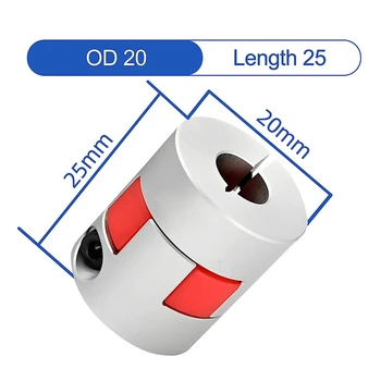 Prune Arbore Flexibil de Cuplare a Arborelui de Cuplare D20XL25 5 mm La 8 mm Pentru Imprimanta 3D CNC Și Servo Motor pas cu pas 2Pc