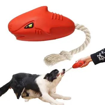 Rechin Drăguț Scartaie Jucărie De Câine De Câine De Cauciuc De Curățare Dinte De Mestecat Jucării Distractive Catelus Jucărie De Câine De Companie Nod Aduce Jucării Pentru A Juca