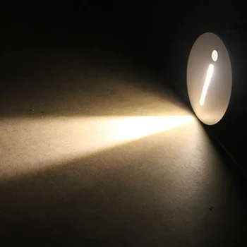 SANDIY Scara de Lumină Senzor de Mișcare Lampa de Noapte cu Led-uri Rotunde Tranșee de Perete pentru Scara Bucatarie Baie Decor Iluminat Interior