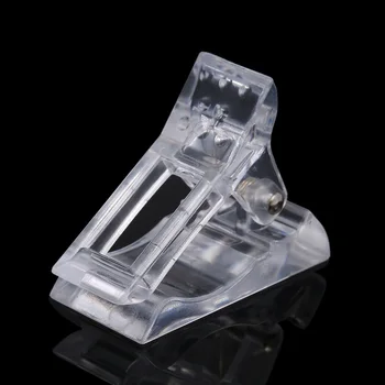 Set De 5 buc Transparent Rapid Clădire Sfaturi de Unghii Clipuri Degetul alungirea Unghiilor UV LED Plastic Constructor Cleme Nail Art Instrument