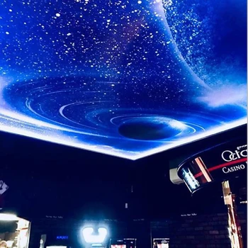 Shengxi 38 de Moda Noua Plafonului Tendu UV de Plafon din PVC de Film Fantastic Cosmic, Planeta Pământ Sky Star Universal Tavan Decor