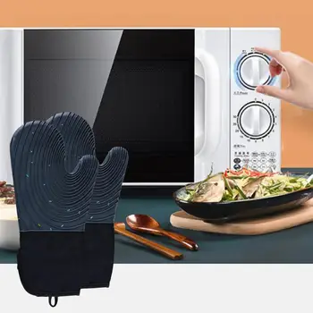 Silicon Premium Cuptor Mănuși Reutilizabile Îngroșat Impermeabil Bucătărie, cuptor cu Microunde Anti-cald Mănuși cu un deget de Gătit Cuptor Mănuși de Protecție