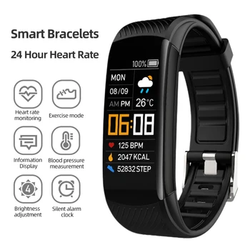 Sport Dispozitiv de Urmărire de Fitness Smartwatch USB de Încărcare Ceas puls/tensiunea/Monitor de Oxigen Sânge pentru Exerciții în aer liber