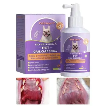 Spray de gura Pentru Caini Respiratie Proaspata Câine Spray Caine de apa de gura Pentru Dinti curati 50ml Îngrijire Pisică Respiratia urat mirositoare Pisica Consumabile Albeste