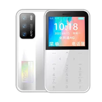 Super-Mini-Card Telefon Mobil 1.8 Inch 2G GSM Dual SIM MP3 Telefon Bluetooth Dialer FM lista Neagră Mici Student Telefoane mobile