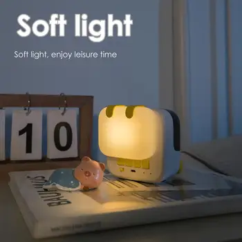 SY-033 Ceas Deșteptător Multifuncțional Lumina de Noapte LED Display Ecran Copiii Control Vocal Inteligent Ceas Digital Dormitor