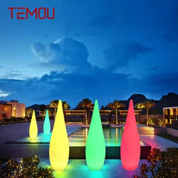 TEMOU Moderne Peisaj Lampa USB 16 Culori LED-uri de Control de la Distanță Creative Picături de Apă Gazon Lumina, rezistent la apa IP65 pentru Gradina