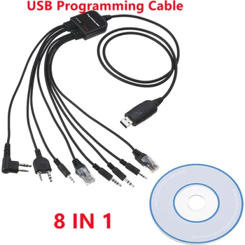 Universal 8 in 1 USB Cablu de Programare Pentru Motorola Baofeng Kenwood HT Radio Multifunctional Date de Sârmă Scris Frecvență Cablu