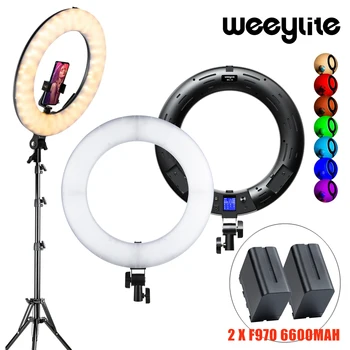Viltrox 45W 18inch Profesionale Inel de Lumina Selfie Lampă cu LED-uri de Fotografie de Studio cu Lumina Trepied F970 Baterie 6600mAh de la Distanță fără Fir