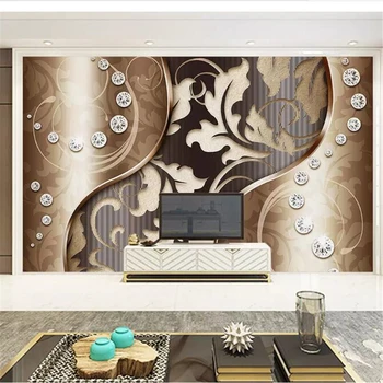 wellyu papel de parede para quarto tapet Personalizat de aur European dantelă bijuterii floare TV de perete de fundal fotografie tapet