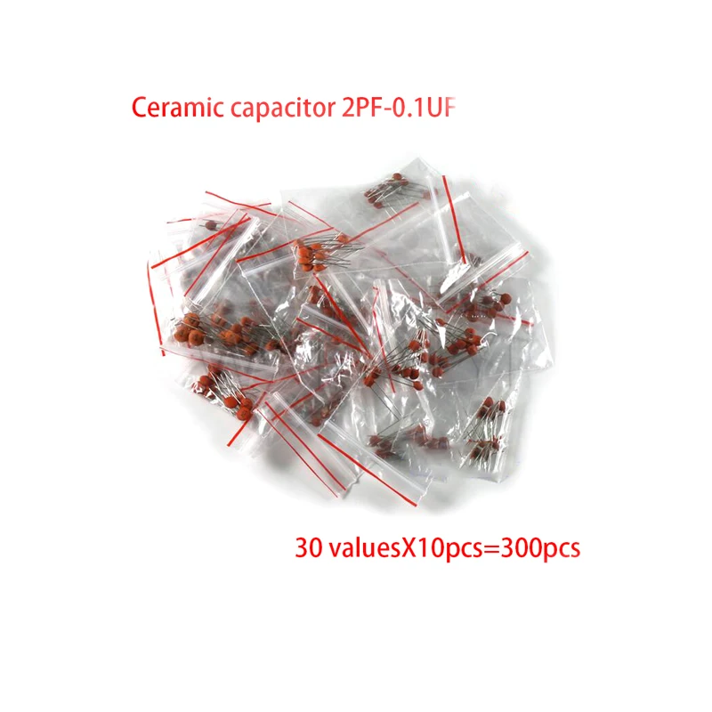 30 valuesX10pcs=300pcs condensator Ceramic 2PF-0.1 UF componentă diy probe kit nou si original