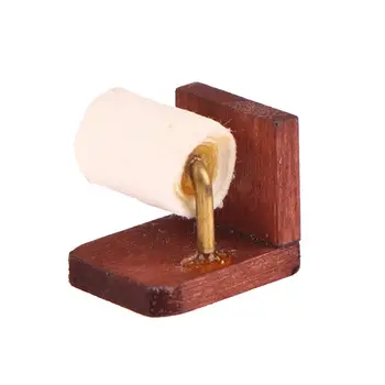 țesut cu Raft DIY Accesorii din Lemn in Miniatura Rulou de Hârtie cu Model de Suport pentru 1:12 Păpuși Scena DIY Meșteșug Decor Ornament